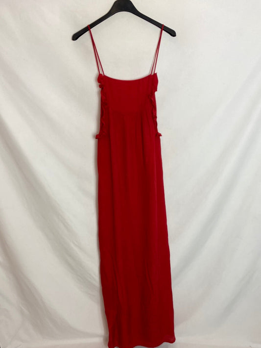 ZARA. Vestido largo rojo T.m