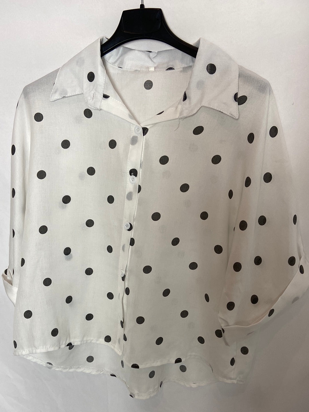 OTRAS. Camisa blanca lunares TU. (M)