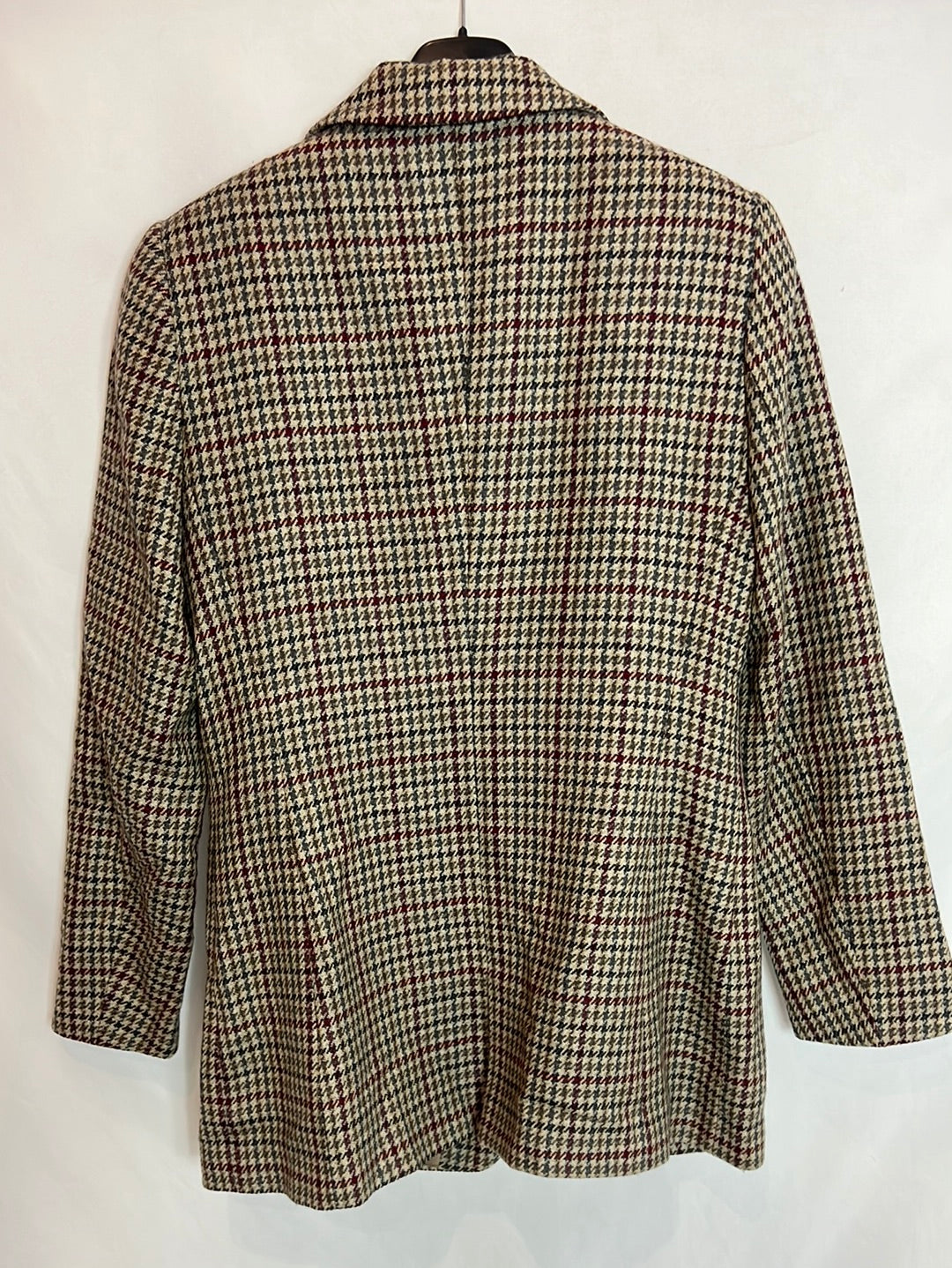 LÁRGUEL. Vintage checked wool blazer. Size 42