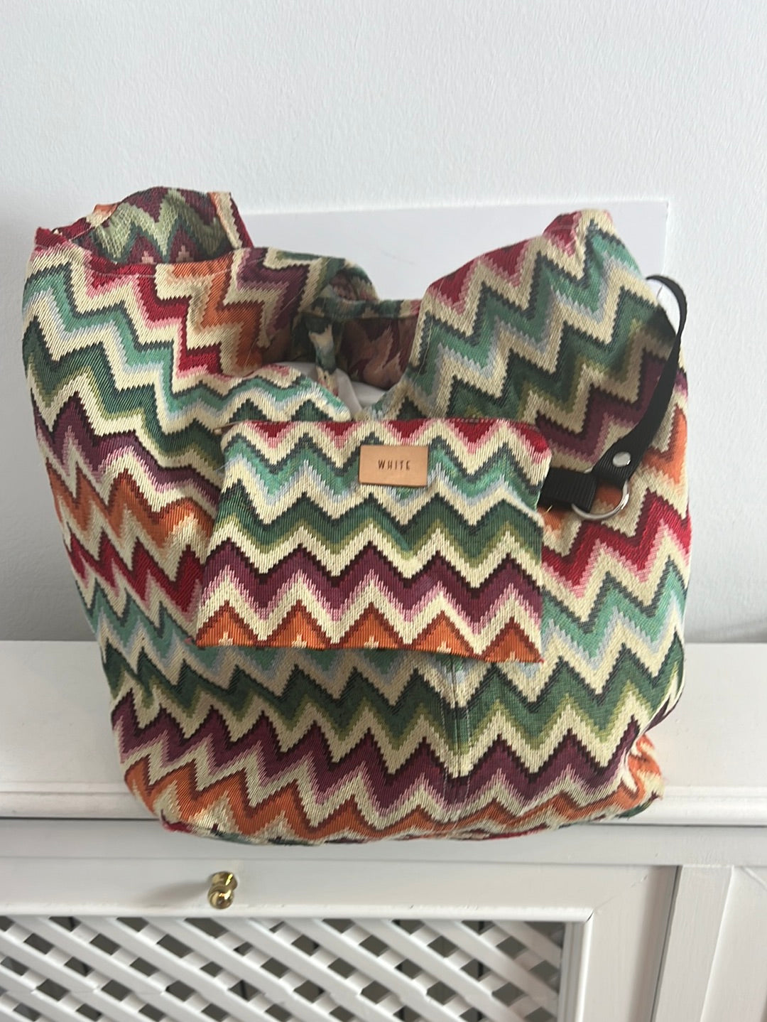 WHITE. Colorful bag
