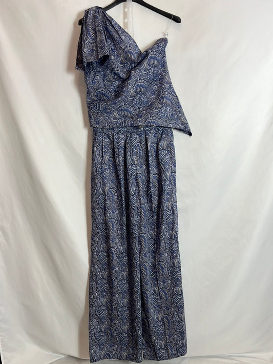 MAU LOA. Asymmetrical printed top and pants total look. TS