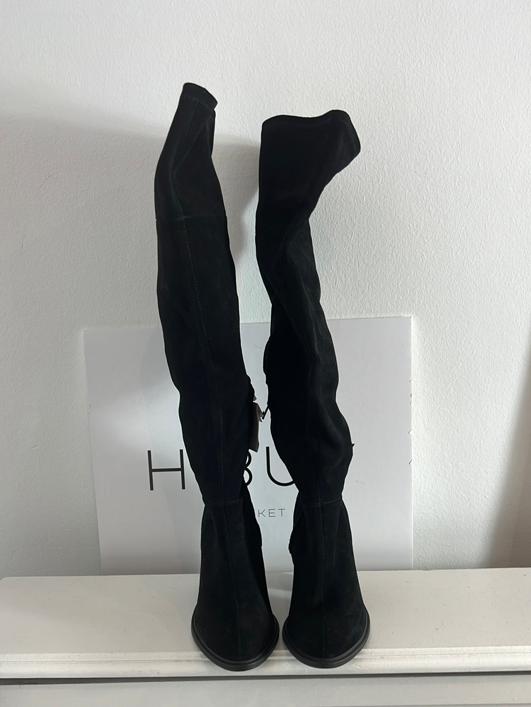 zara bota alta negra