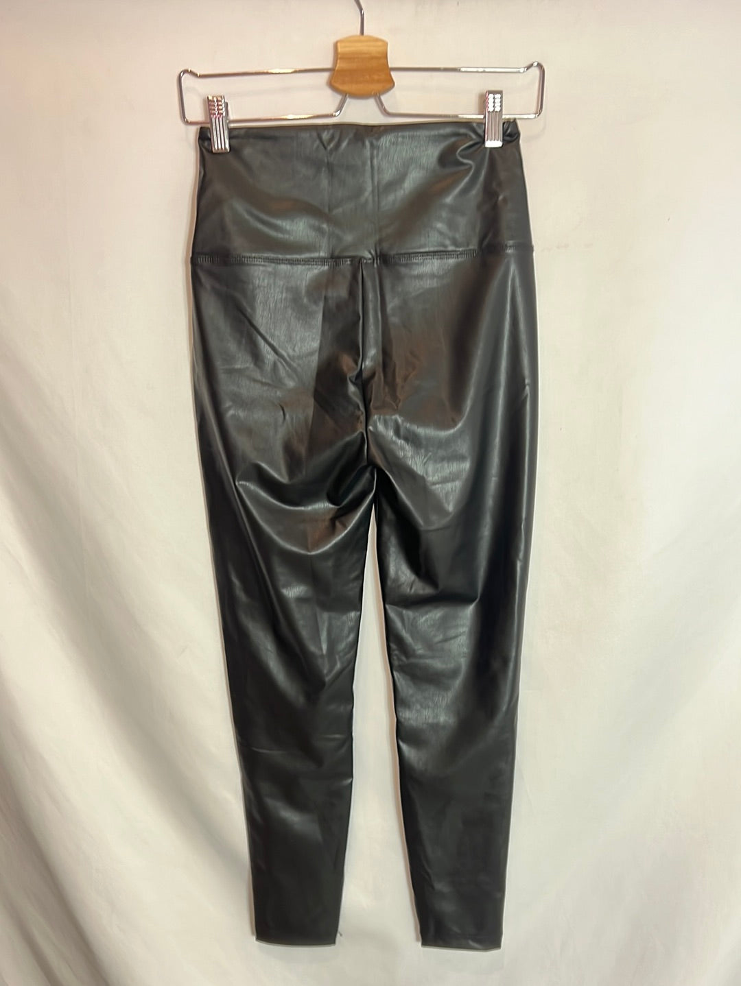 ZEZANA. Black faux leather leggings TM