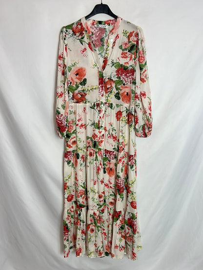 ZARA. Floral print shirt dress. XS