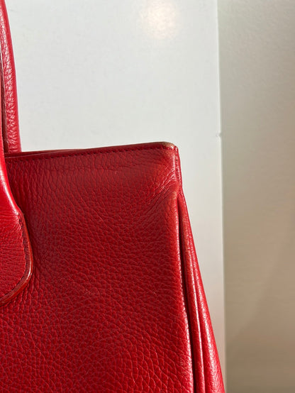 FRANCESCO ROGANI. Bolso piel  tote rojo. (Tara)