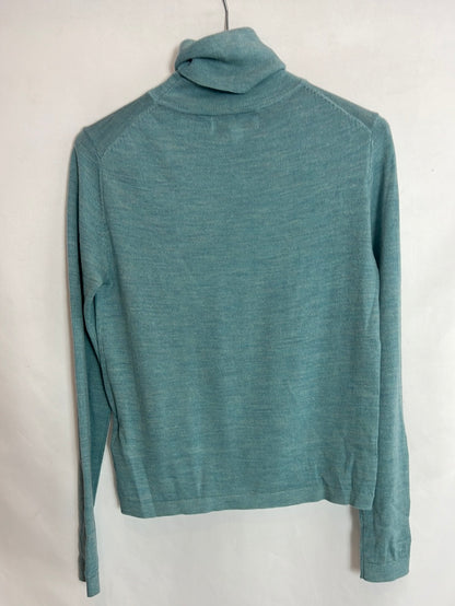 INTROPIA. Heathered blue wool sweater. TS
