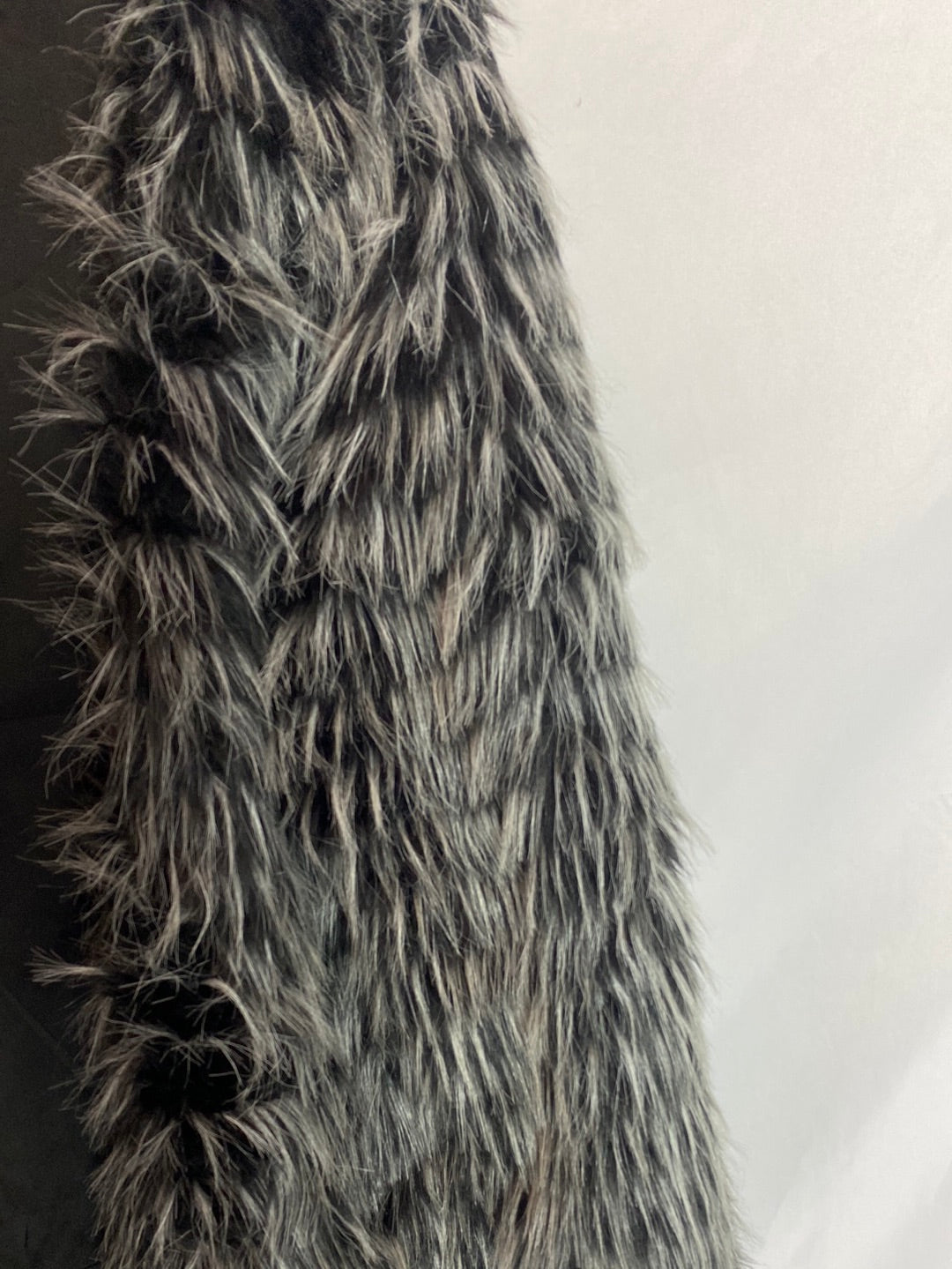 GLAMOROUS MEDIUM. Two-tone synthetic fur coat. YOU