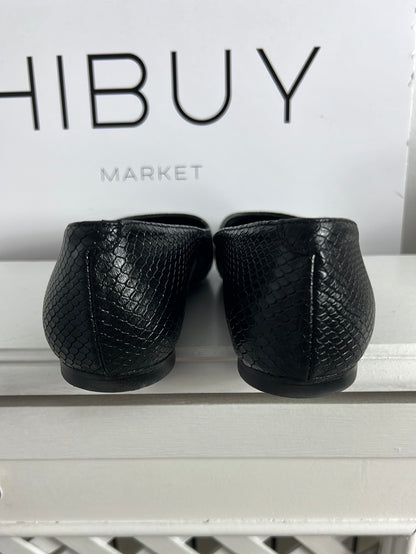 BLOOM&amp;YOU. Black textured leather ballet flats. Size 38