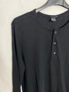 H&M. Camiseta manga larga negra. T M