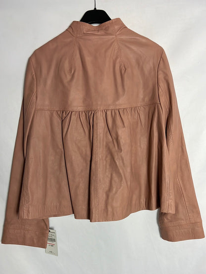 ZARA. Pale pink leather jacket. TS (Tara)