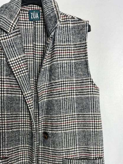 ZÚA. Chaleco largo pata de gallo. TU