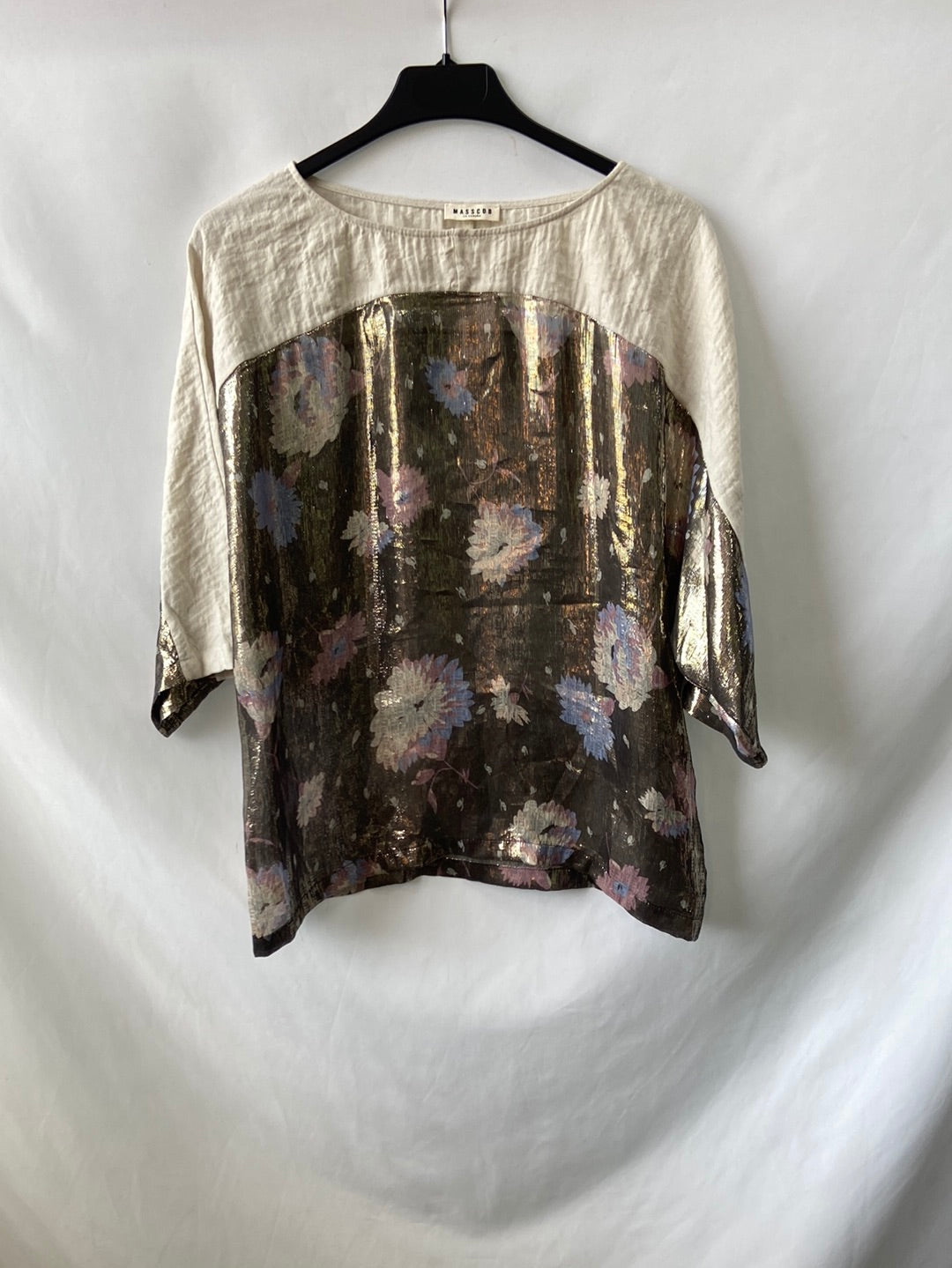 MASSCOB. Blusa brillante T.xs