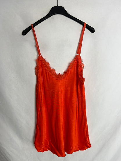 ALGO BONITO. Top lencero naranja. T M/L