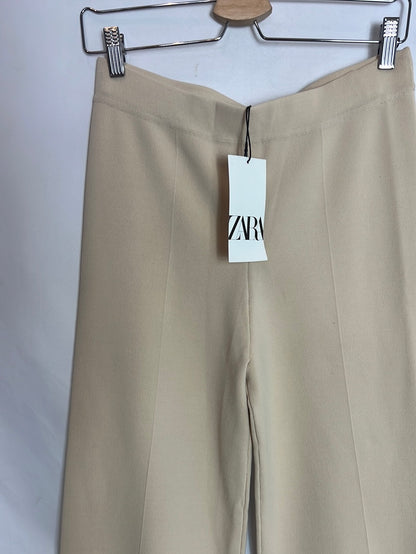 ZARA. Beige knit trousers Tm