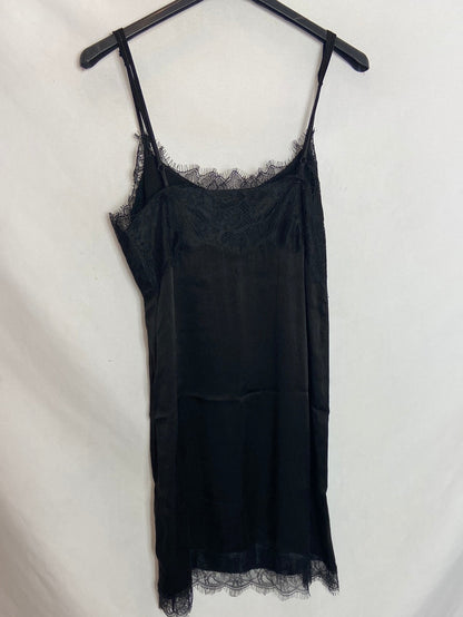 ZARA. Vestido lencero satinado. T.XS