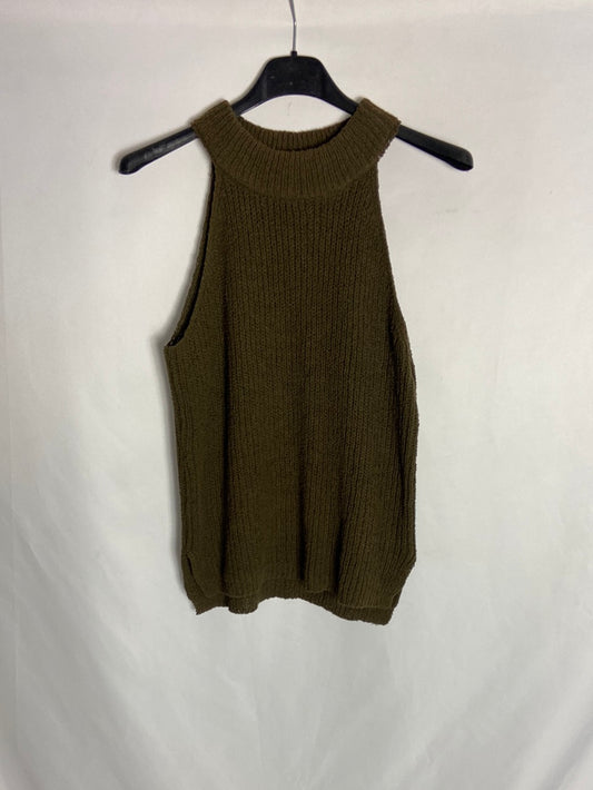 MANGO. Top verde halter T.s