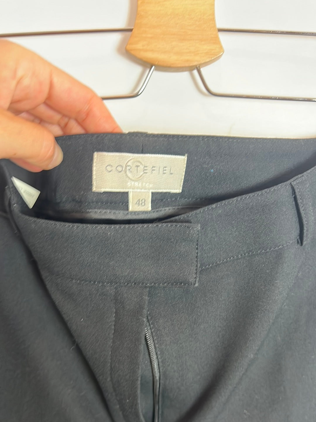 CORTEFIEL. Black pleated trousers. Size 48
