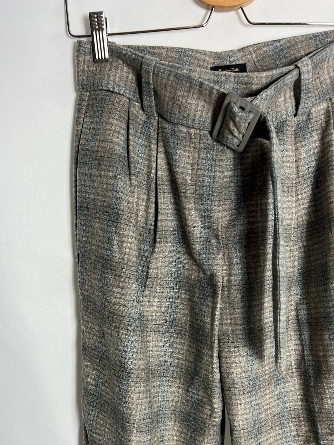 MASSIMO DUTTI. Checkered textured trousers. Size 34