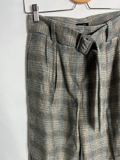 MASSIMO DUTTI. Checkered textured trousers. Size 34