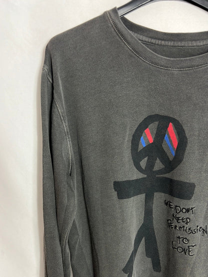 ZADIG&VOLTAIRE. Sudadera gris dibujos. T L