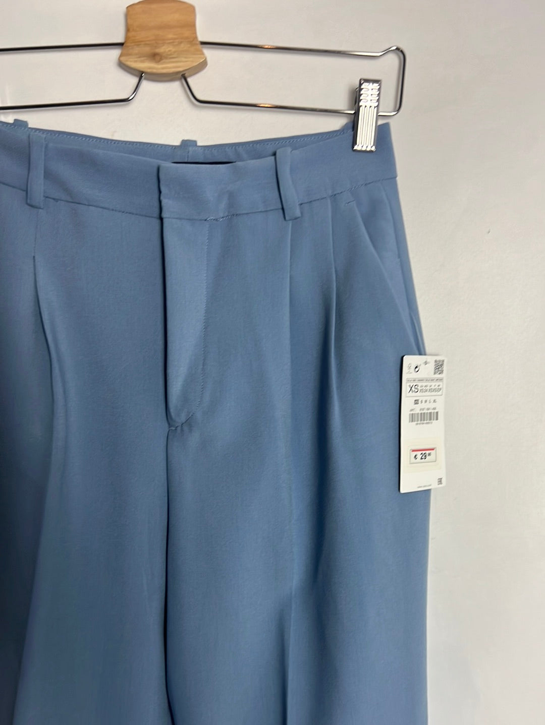 ZARA. Light blue wide-leg trousers. Size XS