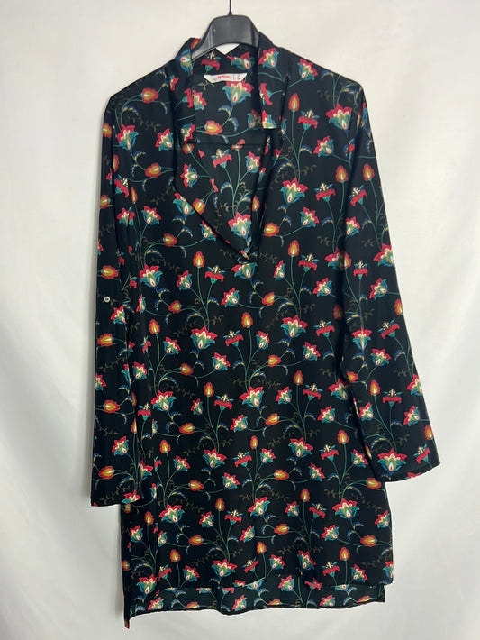 LEFTIES. Black floral dress. TL