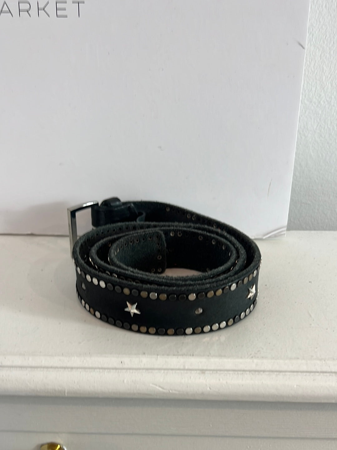 ZADIG&amp;VOLTAIRE. Black studded leather belt. Size 95