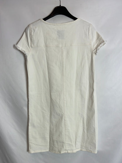 ZARA. Short white denim dress. TS