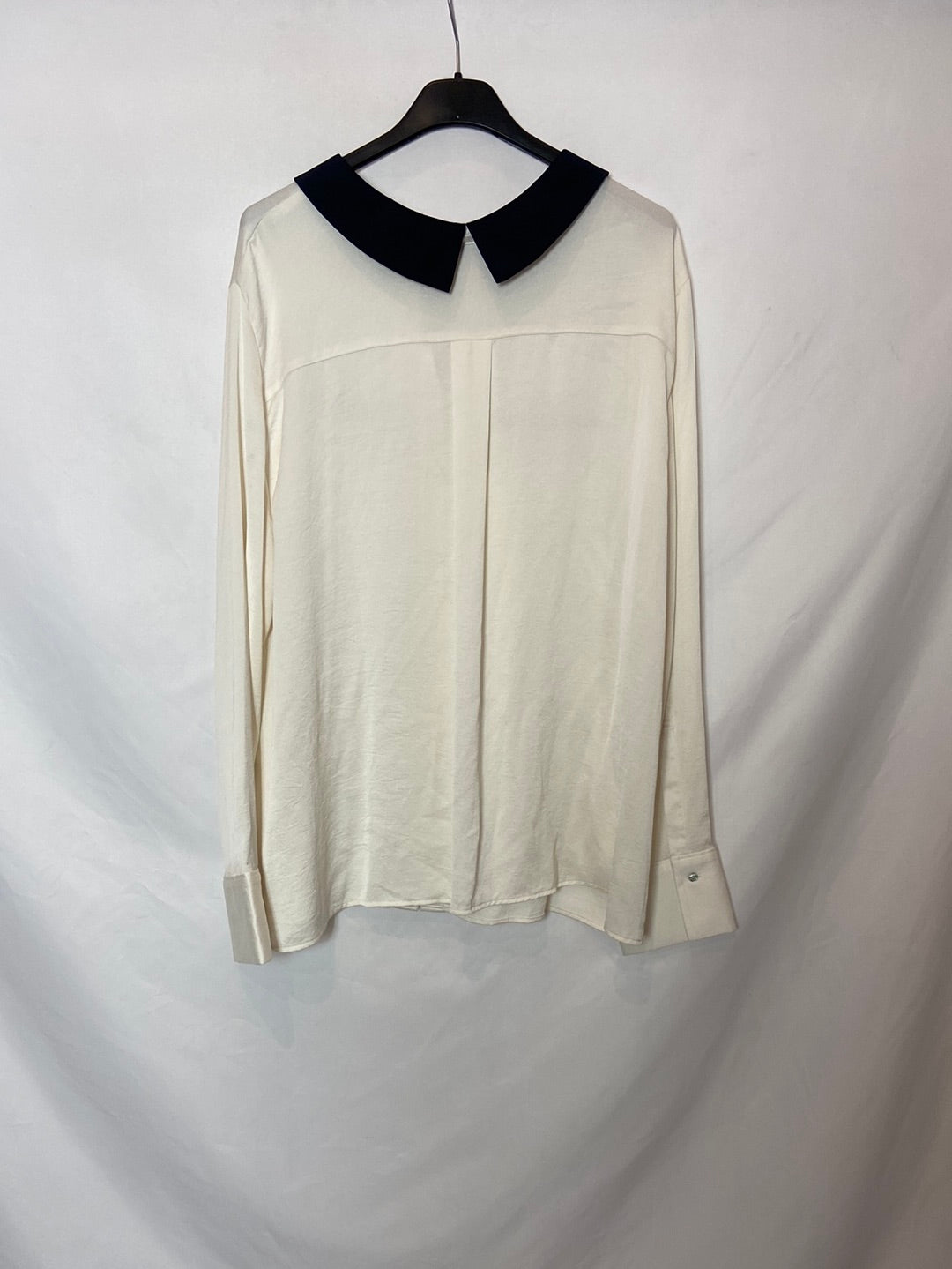 ZARA. Camisa blanca detalles azules T. XXL