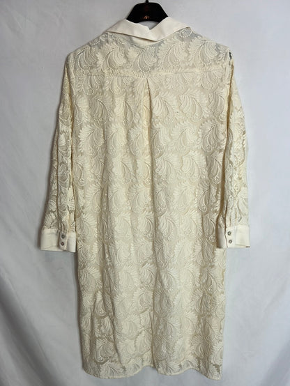 ZARA. Beige lace Ts dress