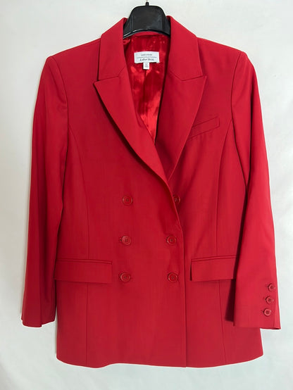 &amp;OTHER STORIES. Red double-breasted blazer with wool S 36