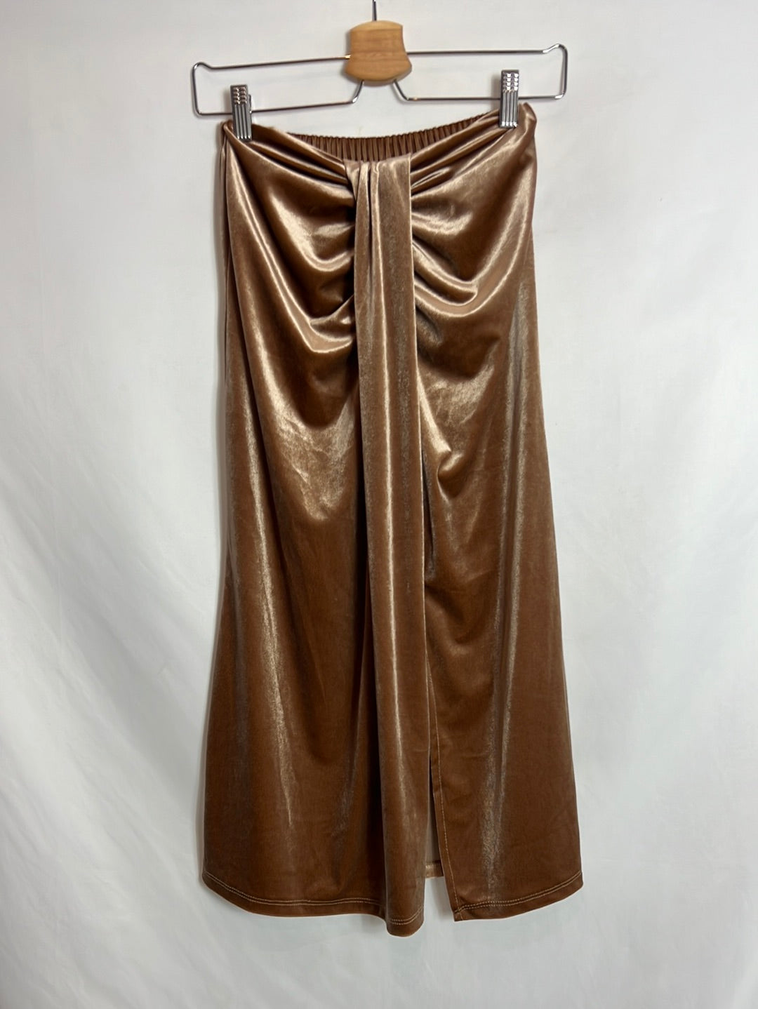 OTHER. Velvet midi skirt with slit. TS