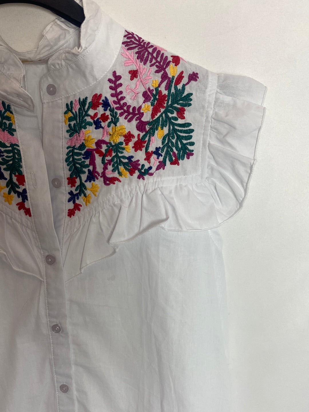 CARLOTA&amp;CO. White blouse with TL print