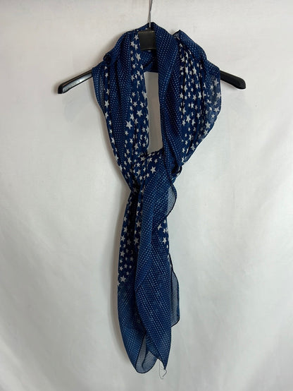 OTRAS. Fular azul estrellas