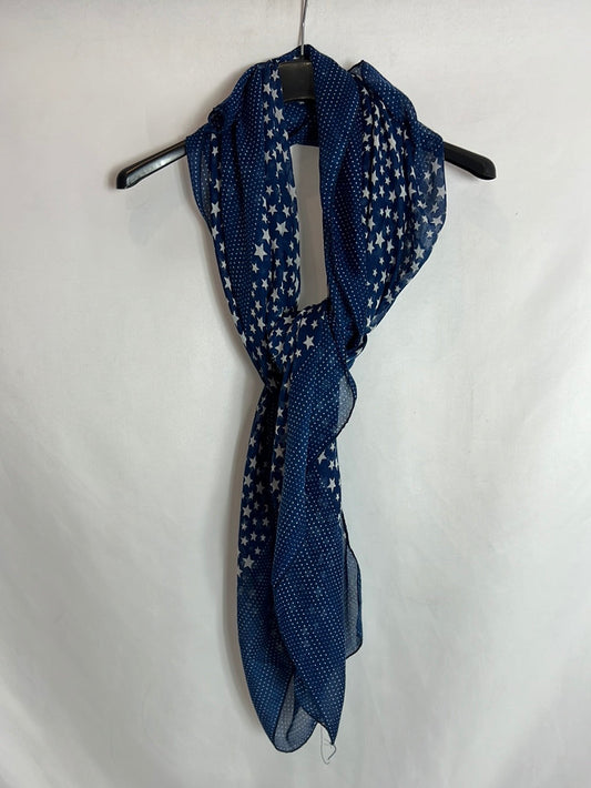 OTRAS. Fular azul estrellas