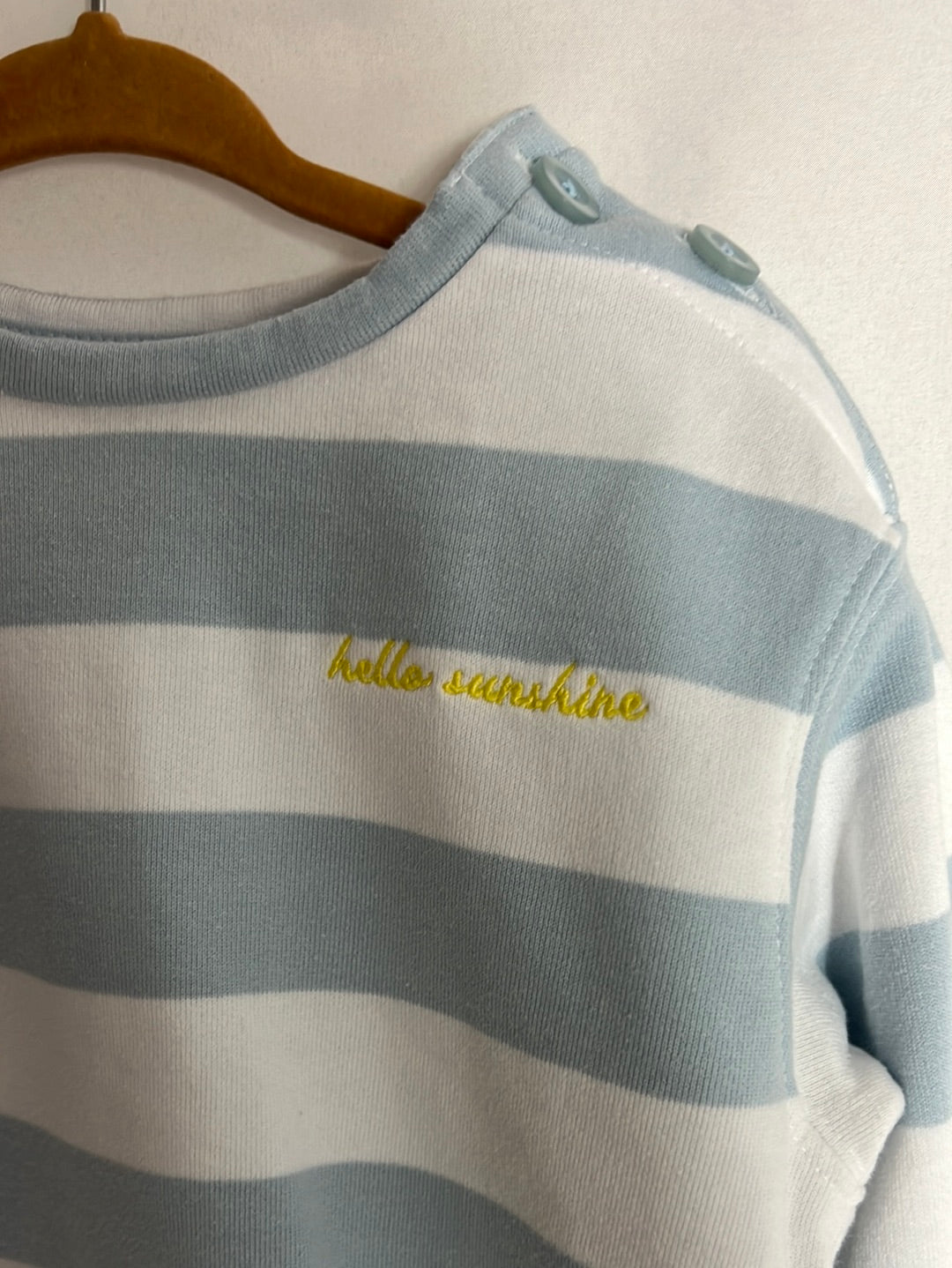 GOCCO. Sudadera rayas azul y celeste. T 2-3 años