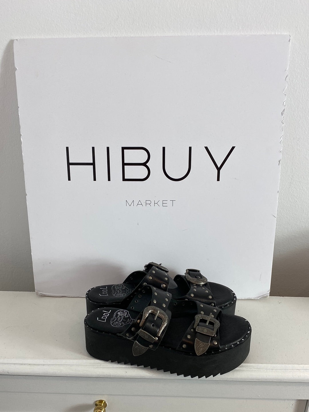 COOLWAY. Sandalias plataforma hebillas. T.37