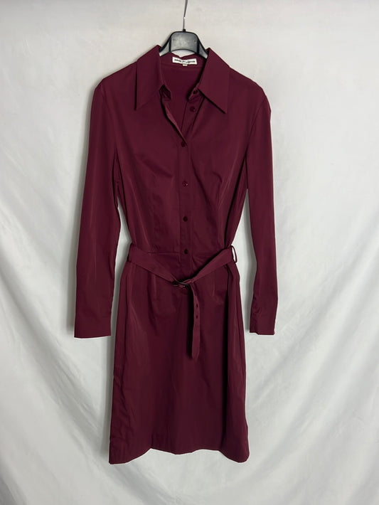 ANGEL SHELESSER. Burgundy midi dress. Size 40