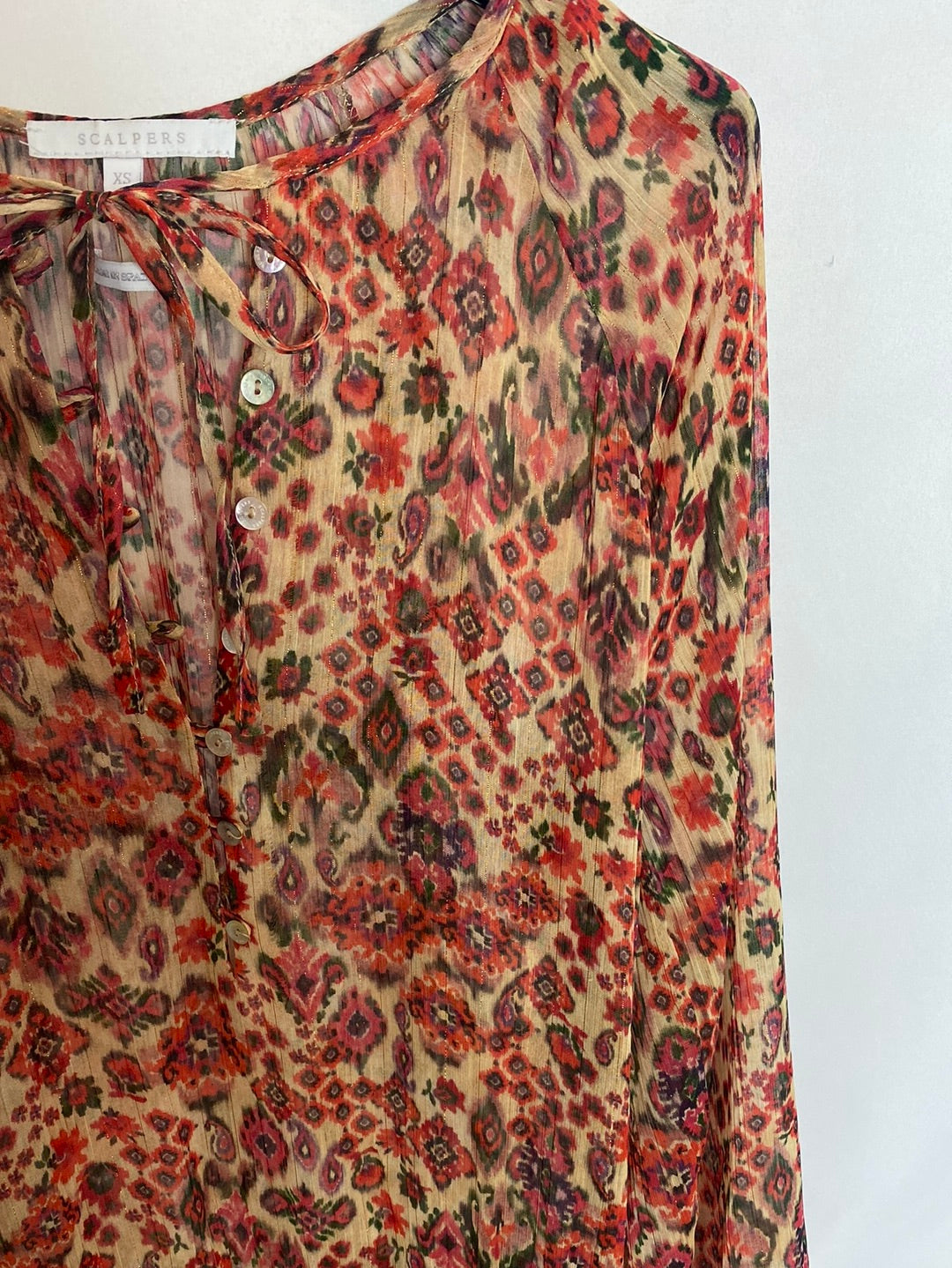 SCALPERS. Vestido manga larga estampado. T.XS