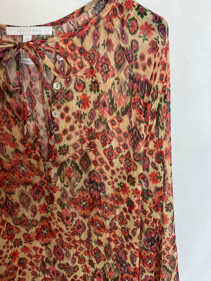 SCALPERS. Vestido manga larga estampado. T.XS