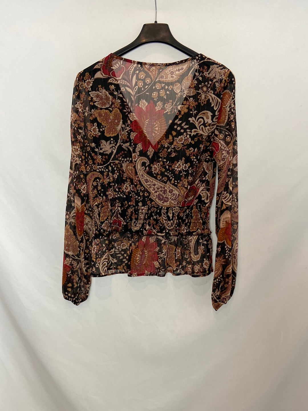 SPRINGFIEL. Flowy black blouse size 38