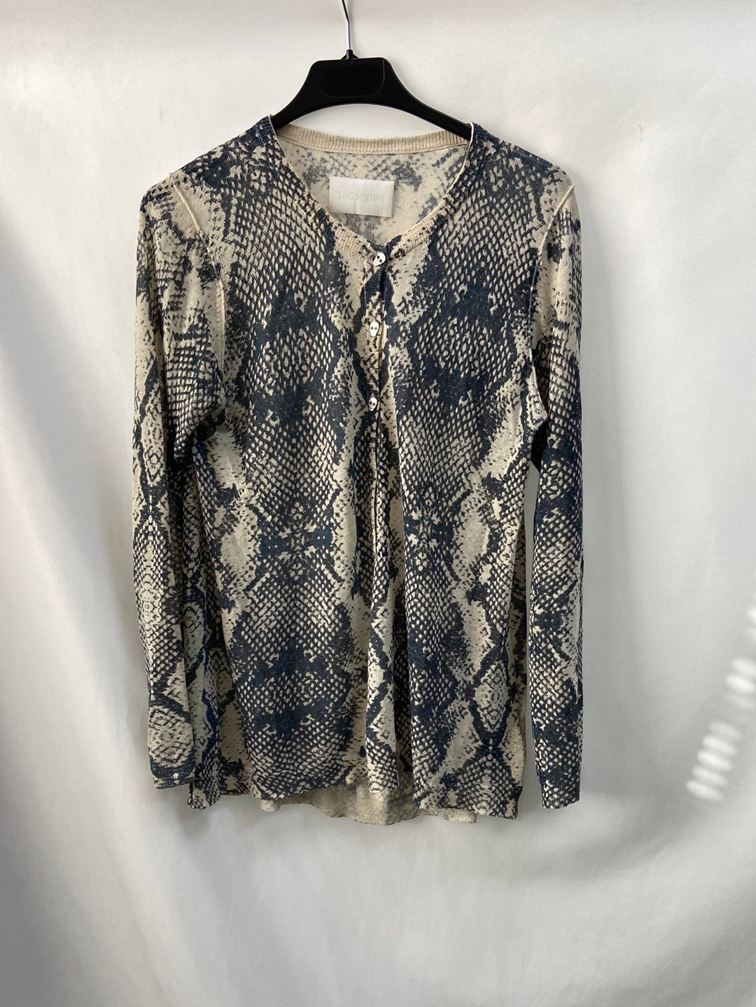 ZADIG&VOLTAIRE.Jersey fino botones estampada T.s