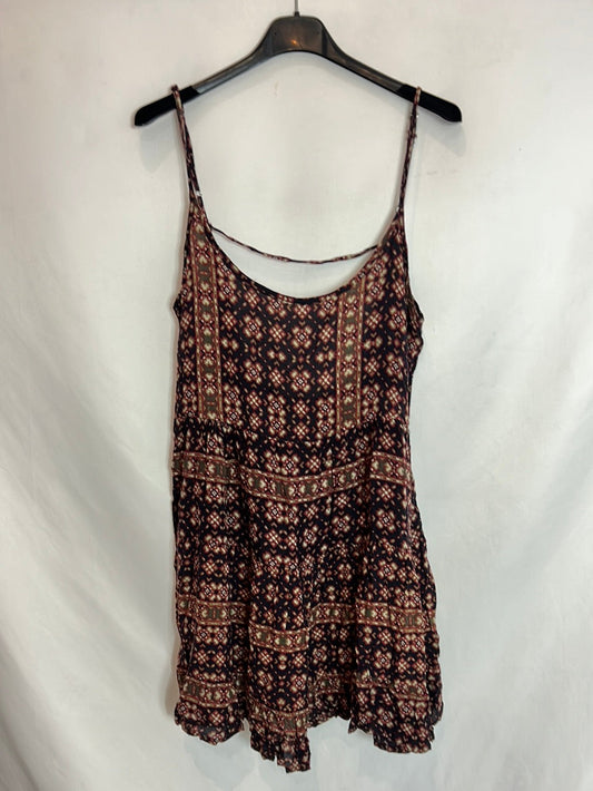 BRANDY MELVILLE. Short printed dress with ruffles TS