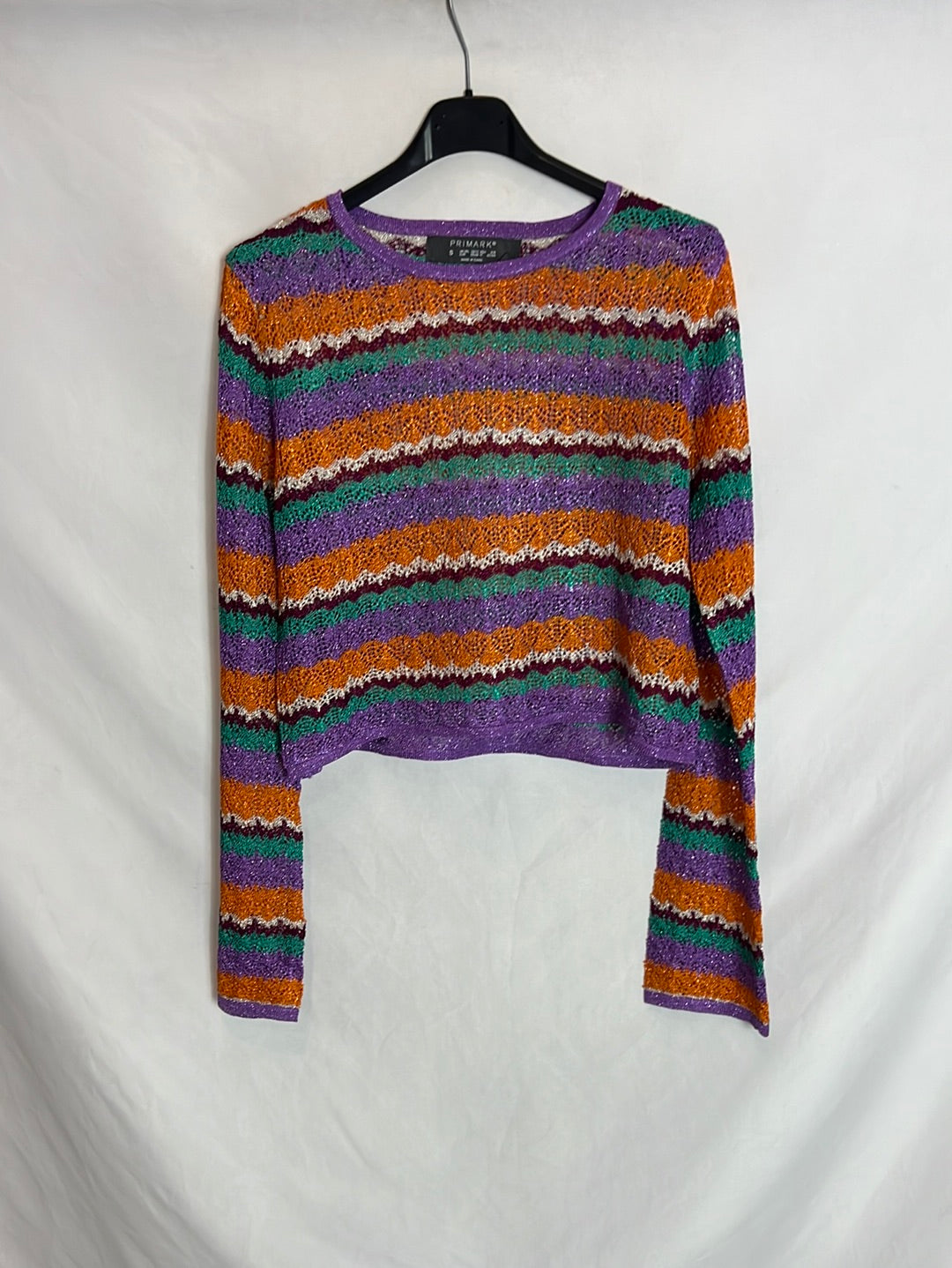 PRIMARK. Top croché colores T.s