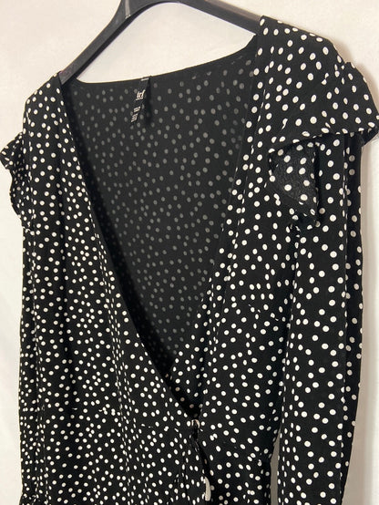 ZARA. Mono negro lunares T.m