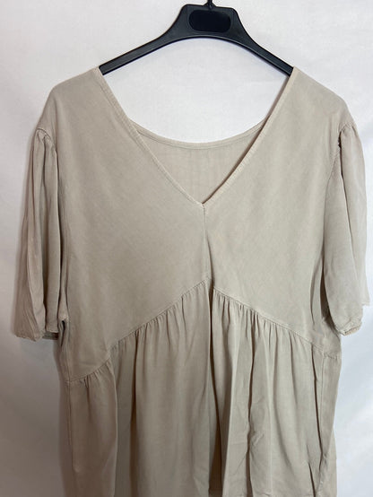 OTRAS. Blusa beige volantes TU (M)