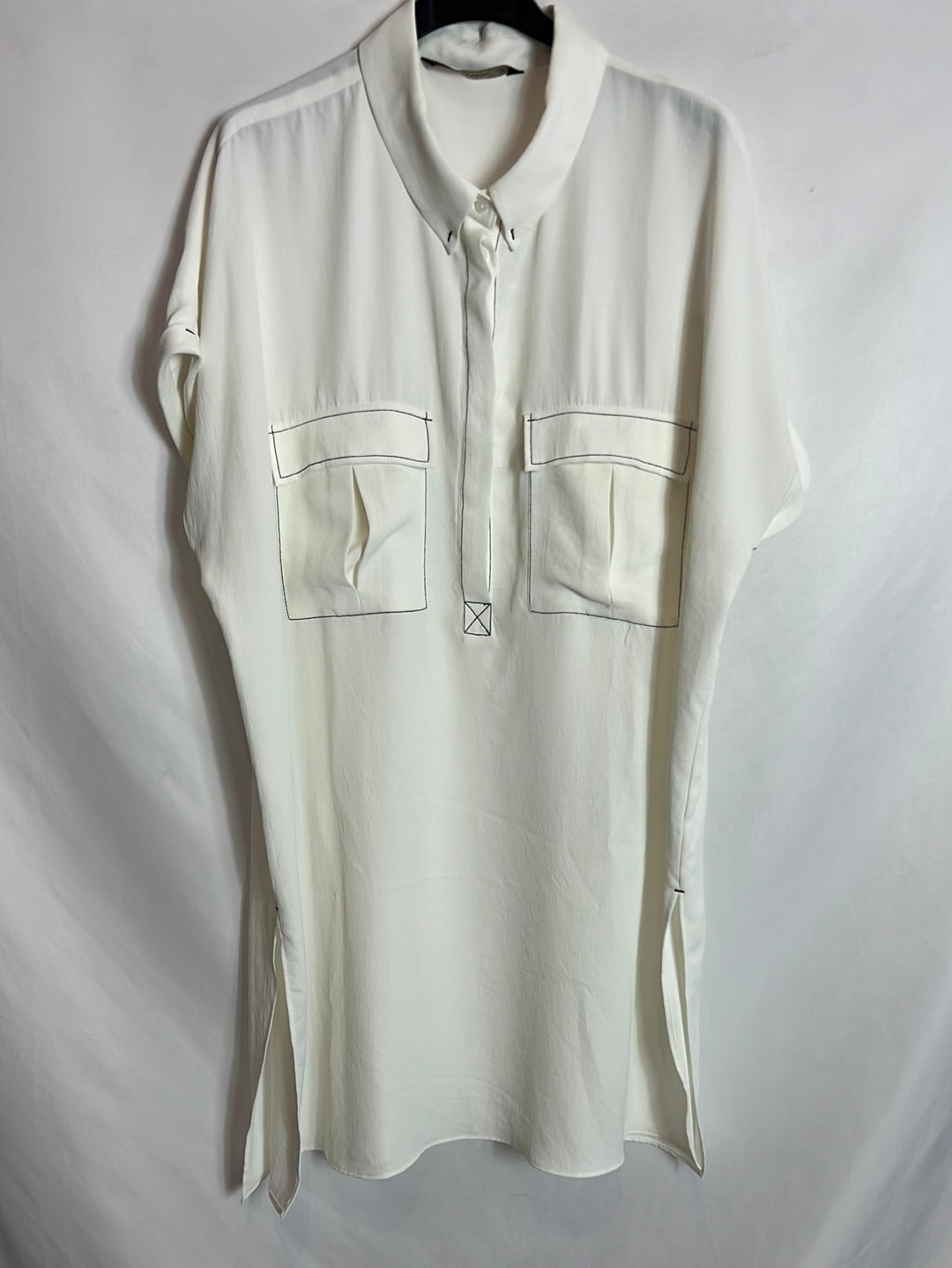 ZARA Long flowing blouse with pockets. Size XL