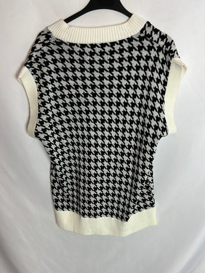 OTRAS. Chaleco estampado pata de gallo. T.u (s/m)