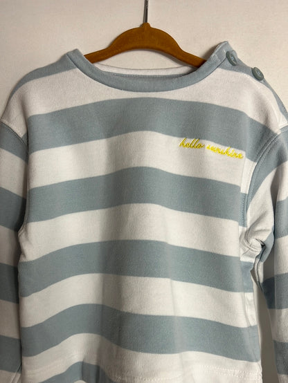 GOCCO. Sudadera rayas azul y celeste. T 7-8 años