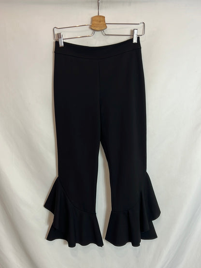 SENSE. Pantalón negro volantes T.m